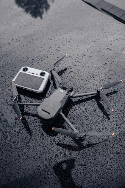 Professional DJI drone ready for aerial cinematography